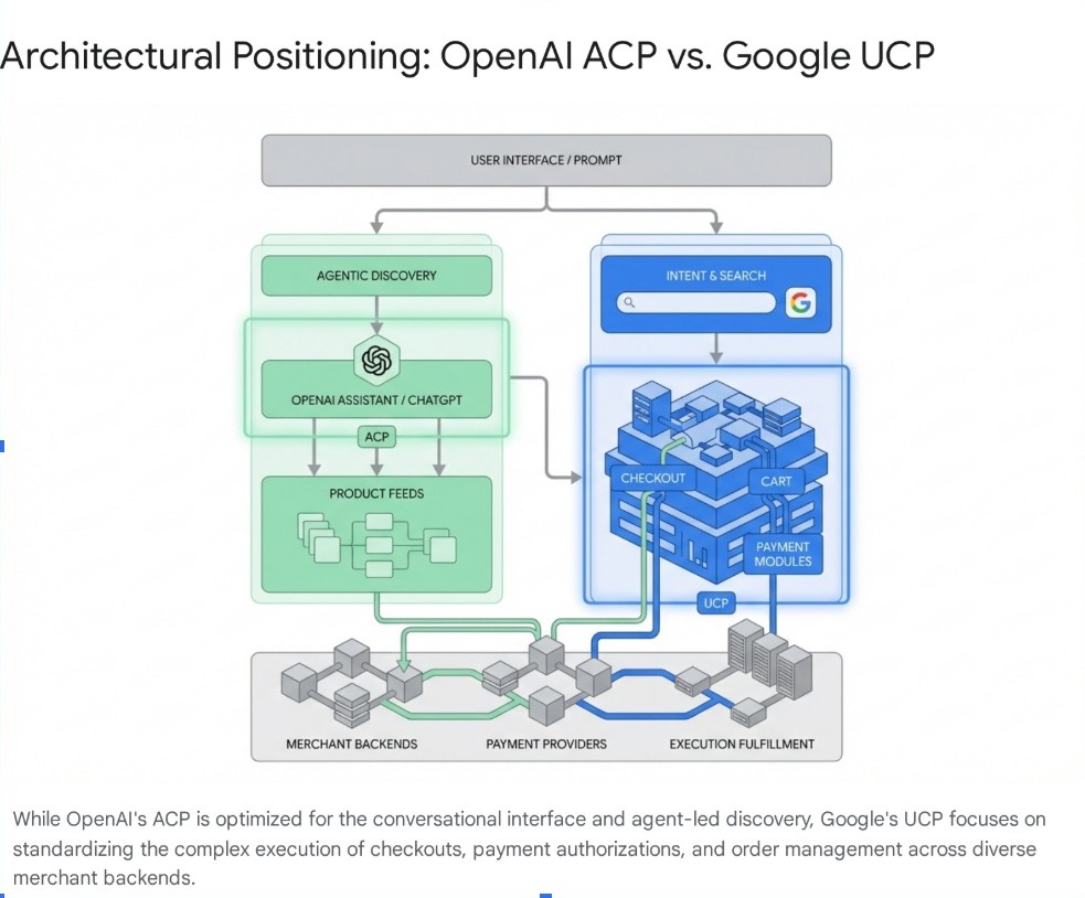 Architectural Positioning: OpenAI ACP vs. Google UCP